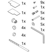Kermi ZBIN015 Set Montagekleinteile Farbe: silber