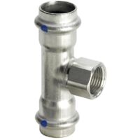 Viega T-Stück mit SC Sanpress Inox 2317.2LF in LABS-frei in 35mmxRp1/2x35mm