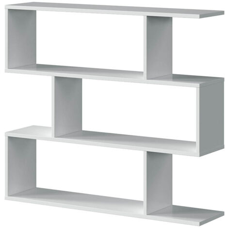 Libreria Divisorio Athena Bifacciale Bianco Lucido 110x25x97 cm (1/5)