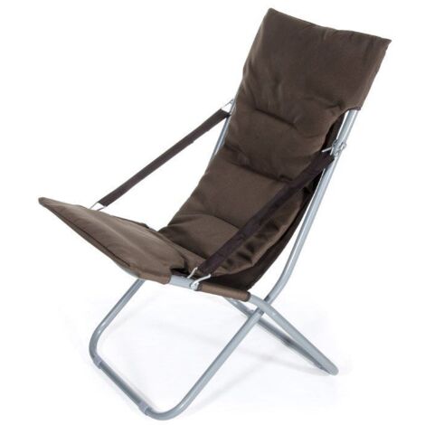 SDRAIO IMBOTTITA PIEGHEVOLE DA GIARDINO MARRONE MAIORCA POLTRONA RELAX (1/4)