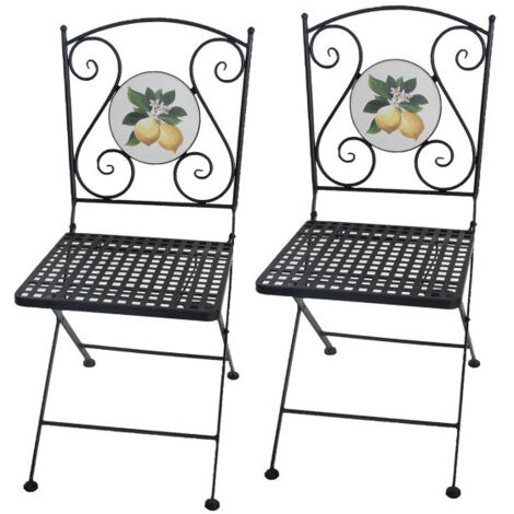 Coppia sedie mosaico modello lemon design Verdelook
