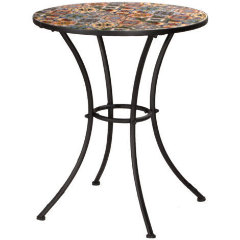 Verdelook Tavolino Tondo con Mosaico Flower