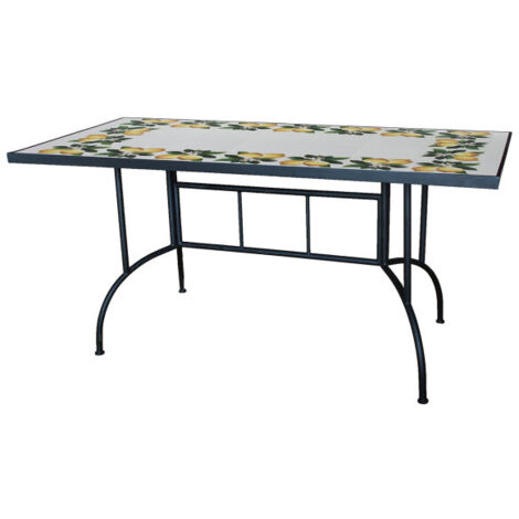 Tavolo rettangolare mosaico modello design 80x150cm Verdelook