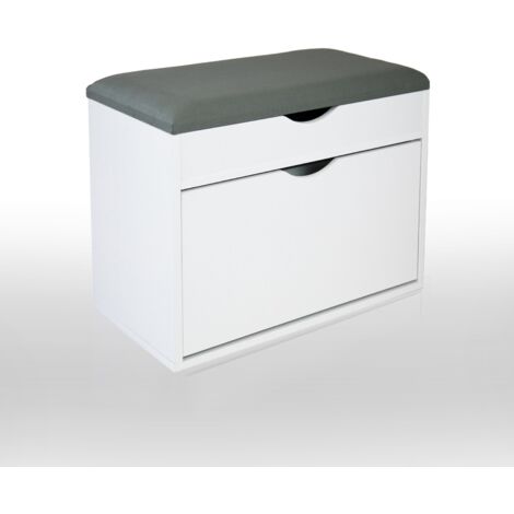 Camillo Rigamonti S.r.l Panca portascarpe con vano e Cuscino, Poliestere, 60x30x50