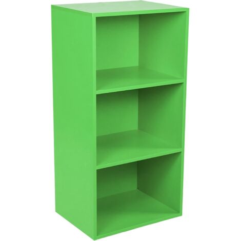 Rigamonti Libreria scaffale 3 Ripiani, per Soggiorno, Camera da Letto, Ufficio Colore Verde. (1/4)