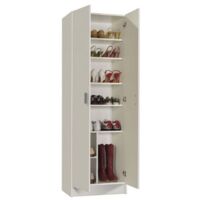 Habitdesign Furniturefactor Armadio/Scarpiera Universale a 2 Ante, Colore Bianco, Legno, 1