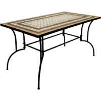 1PZ TAVOLO DECORO MOSAICO 'CLASSIC I' cm 150 x 80 x h.73