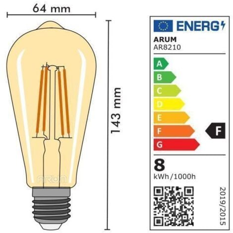Los mit 10 LED-GLÜHBIRNEN E27 7W ST64 2200K Typ Edison  Farbtemperatur: Warmweiß 2200K