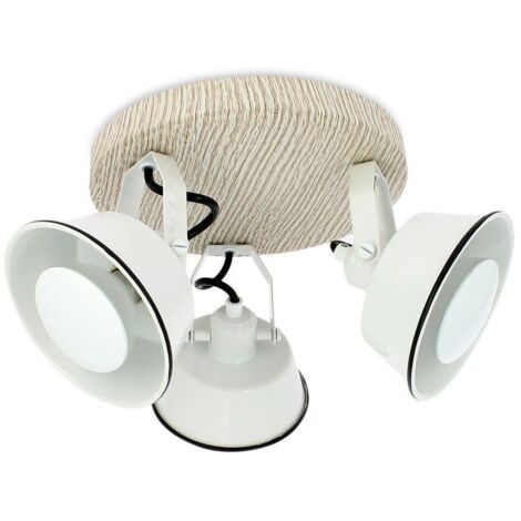 LED-Lampe White mit 3 Deckenleuchte RIDLEY GU10 Heads warmweißer