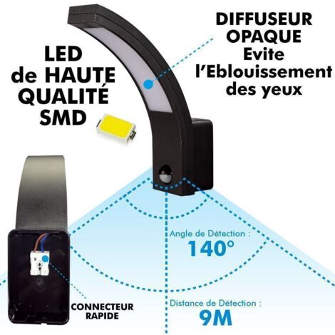 LED-Wandleuchte Bewegungserkennung 15W CADIZ Eq 90W IP54  Farbtemperatur: Warmweiß 3000K