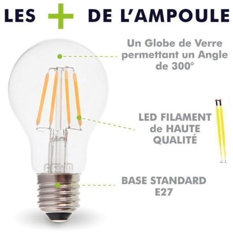 E27 cm Holz-Tischlampe warmweißer 37 mit 4,9-W-LED-Glühbirne HOD
