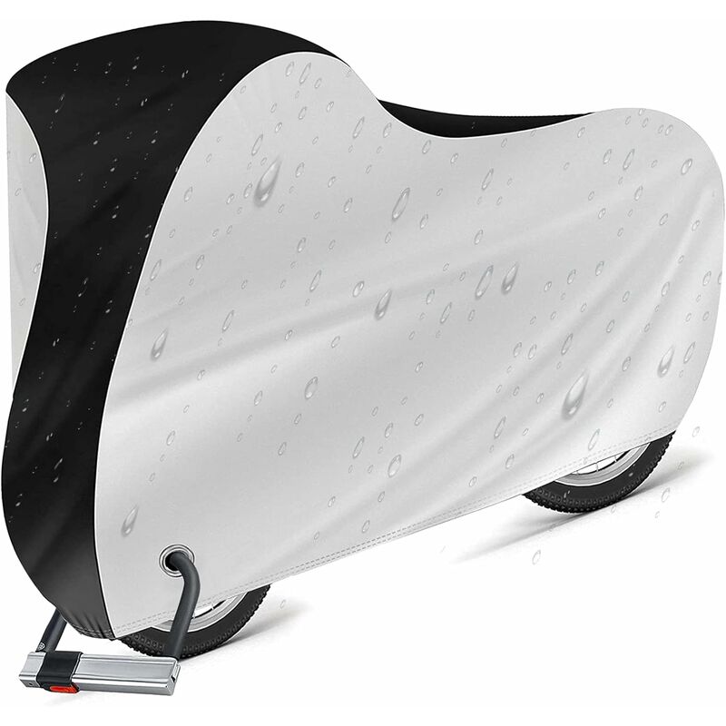 LangRay Cubierta para Bicicleta, Cubierta Impermeable para Bicicleta Cubierta Impermeable para Bicicleta Protección UV a Prueba de Polvo Cubierta para Lluvia para Bicicleta para MTB y Bicicleta de Carretera (sin Bloqueo) 200X70X110cm