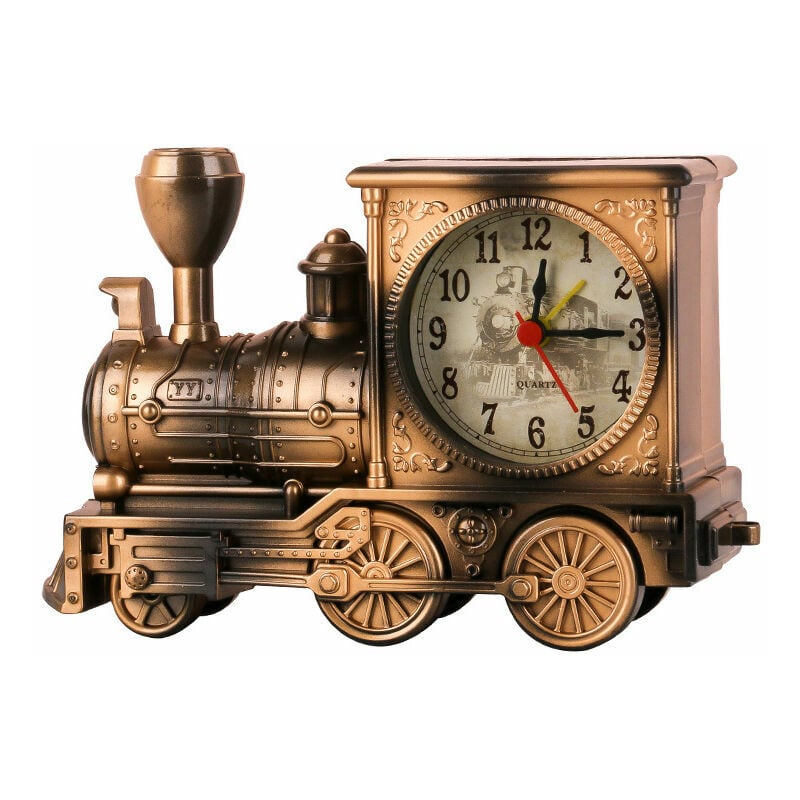 Reloj despertador LangRay Train para niños, reloj despertador para niños y niñas, adorno de personalidad inteligente para enseñanza y aprendizaje del sueño