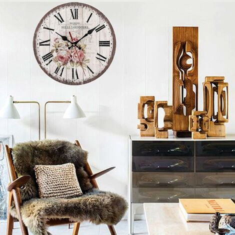 Relojes de pared grandes y silenciosos, modernos, funcionan con pilas, sin  tictac para dormitorio, oficina, cocina, hogar, decoración de cristal de