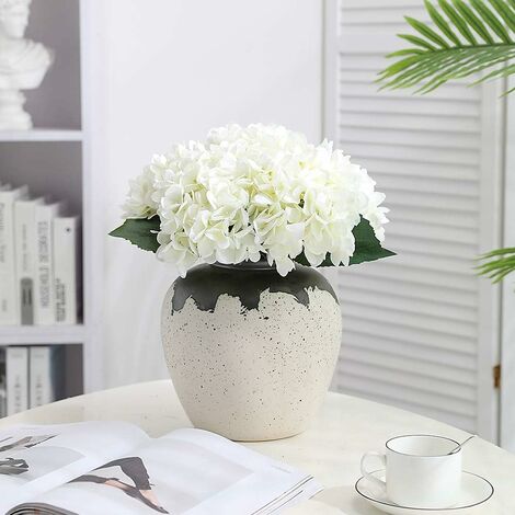 Hortensias artificiales, tallo Flores de seda de hortensia para