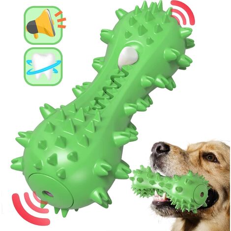 Juguete Para Perro Masticable Y Resistente De Caucho. Color Verde.