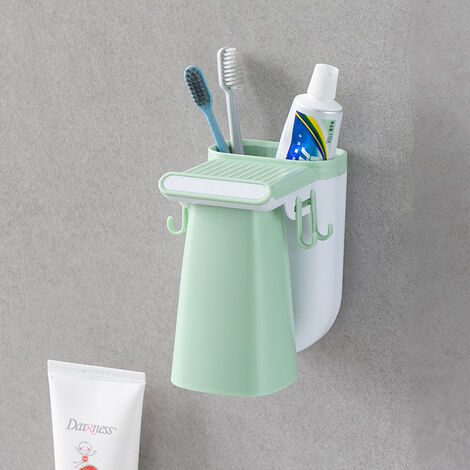 estante para almacenamiento de cepillos de dientes para maquinillas de afeitar de baño sin perforaciones-blanco portacepillos de dientes,Estante vertical para cepillos de dientes 