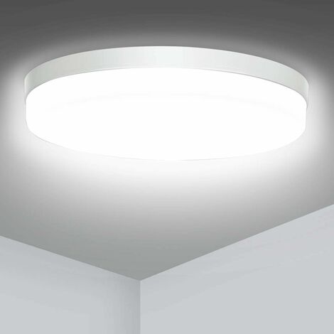 Plafón LED, [Sensor de control de luz y sonido] 22cm-15W Blanco, IP54 a  prueba de