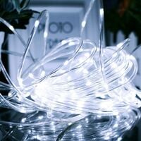 Cinta de luz solar de 12 m, 100 LED para exteriores, impermeables, de cuerda, luces de cuerda, para Navidad, jardín, jardín, camino, cerca, árbol