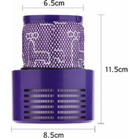2 filtros para aspiradoras Dyson Cyclone V10 SV12 Series V10 Absolute /  Animal / Total Clean / Motorhead, accesorios