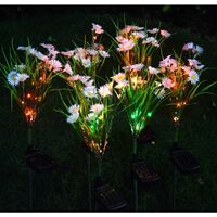 Oubit Luz al Aire Libre Nueva lámpara de decoración de Flores de Rosas de jardín con 3 LED de luz Solar para Exteriores Amarillo 