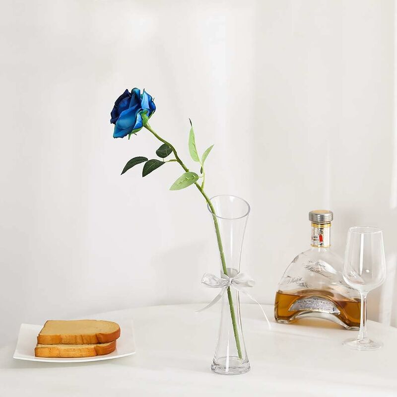 Composizioni Floreali Decpro 12Pcs Rose Artificiali Decorazione Hotel Ufficio Festa in Casa Centrotavola Bianca 19,7'' Fiore Finto Fiore di Seta a Stelo Lungo Singolo per Mazzi di Nozze Nuziali 