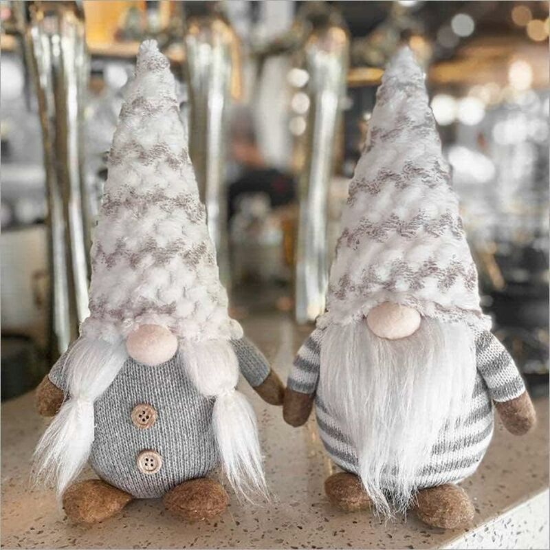 Natale Gnomo Peluche Bambola Ornamento Arredamento Festa Bambini dalle Gambe Lunghe Regalo di Natale 