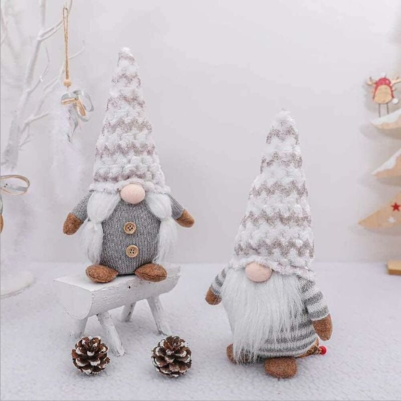 Set di 13 Gnomi di Peluche Natalizio Include Bambola di Gnomo con Gamba Lunga Decorazione di Gnomo da Scaffale 12 Elfo da Babbo Natale da Appendere su Albero Ornamento di Gnomo per Casa 
