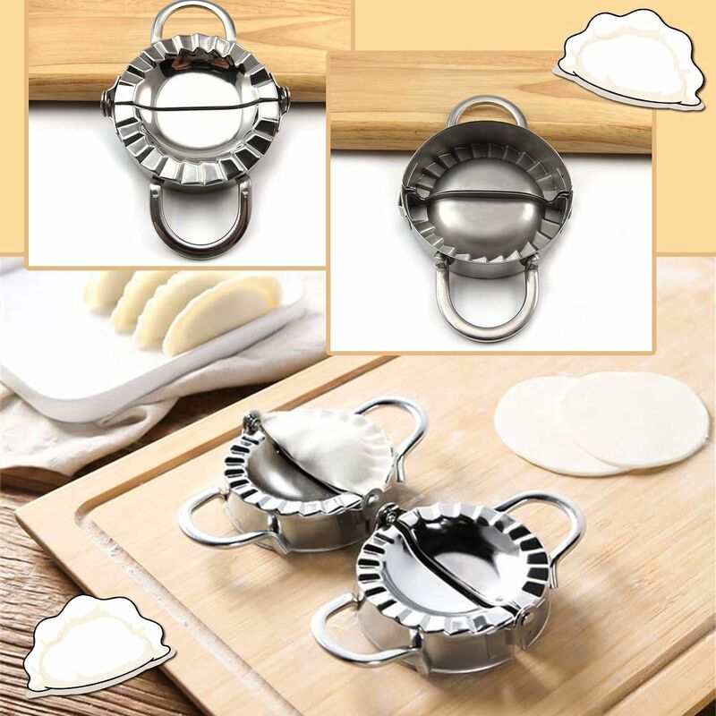 Stampo per Gnocchi Dumpling Maker Acciaio Inossidabile Dough Press per Pizzico Manuale Gnocchi Ravioli Pasticceria 2 Pezzi 