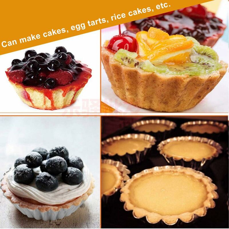 Torte 30 Pezzi di Stampo per Crostate di Uova Muffin Stampi per Crostatine Stampi per Budini Biscotti 