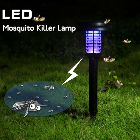 Repellente per Prati MoO1deer Lampada antizanzare a LED per Esterni con Luce UV e Lampada antizanzare a energia Solare/USB 