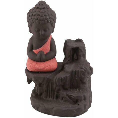 Bruciatore di incenso piccolo cono di Buddha Bruciatore di incenso in  ceramica a riflusso Porta monaco