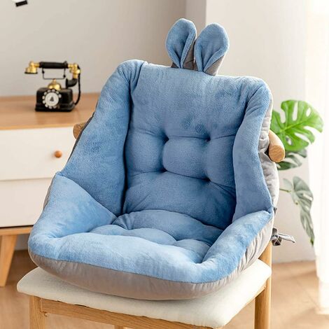 Cuscino del sedile confortevole in peluche Blu Simpatico Cuscino per Sedia da Ufficio Cuscino per Sedia Caldo e Morbido Cuscino del sedile caldo Cuscino con Schienale per Ufficio Divano Cuscino 