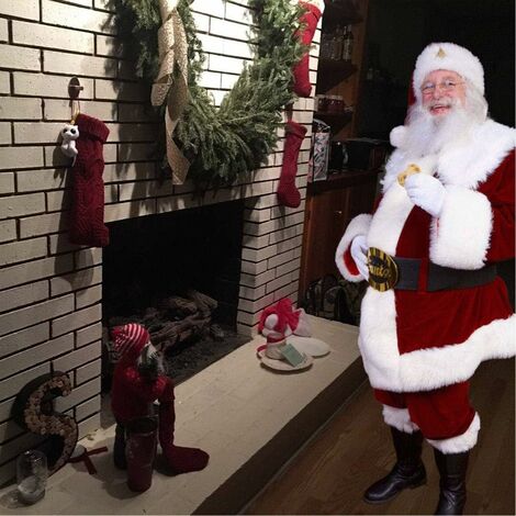 grandi calze di peluche con personaggio 3D calze da appendere al camino di Babbo Natale e al sacchetto regalo per Natale e feste Wyi 2 calze di Natale 47 cm 