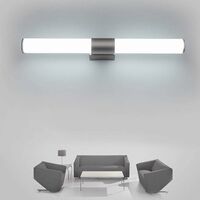 Lampada da specchio per bagno a LED Applique con paralume chiuso in acciaio inossidabile + acrilico - Risparmio energetico - Lampada a LED ad alta luminosità - Stile moderno per casa25CM (luce bianca)