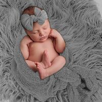 Amorar Involucro di fotografia di neonato,coperta di puntelli fotografia neonato fai da te,puntelli per bambini stampato in cotone Milestone mensile avvolge coperte Swaddle,avvolgere le onde lunghe 