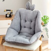 bianca Cuscino del sedile caldo Cuscino per Sedia Caldo e Morbido Cuscino con Schienale per Ufficio Divano Cuscino,Cuscino del sedile confortevole in peluche,Simpatico Cuscino per Sedia da Ufficio 