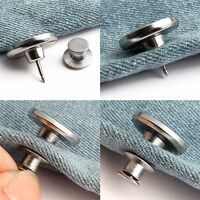LangRay 10 pezzi bottoni jeans bottone in metallo fai da te bottoni jeans  rimovibili senza cuciture