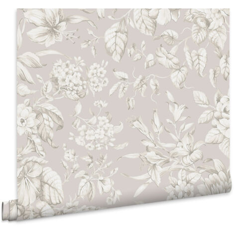 Laura Ashley Heledd Blooms Vliestapete Grau 10mx52cm (1/5)