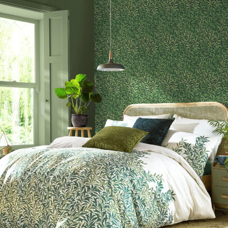 William Morris at Home Willow Bough Deep Green Vliestapete 10mx52cm (1/5)