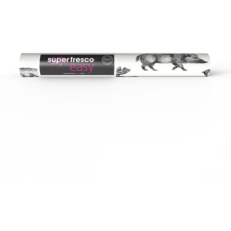 Superfresco Easy - Vliestapete - Tiere - Waldtiere - Weiß/Schwarz - 10m x 52cm
