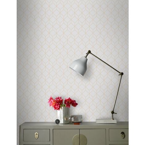Superfresco Easy - Vliestapete - Myrtle Geo - Grau - 10m x 52cm