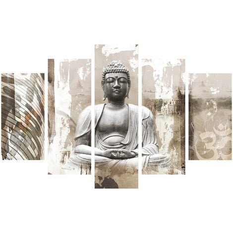 Set (5 the 150x100cm XXL st.) for Art Leinwandbilder Home Buddha