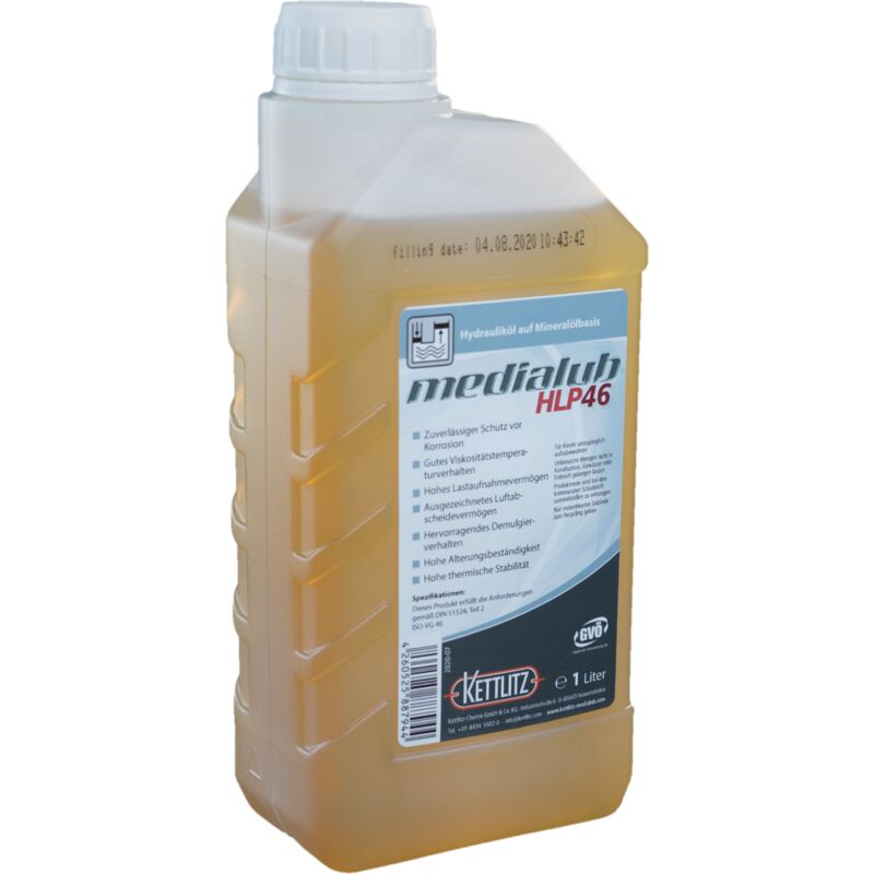 KETTLITZ-Medialub HLPD 46 Hydrauliköl auf Mineralölbasis - 1 Liter