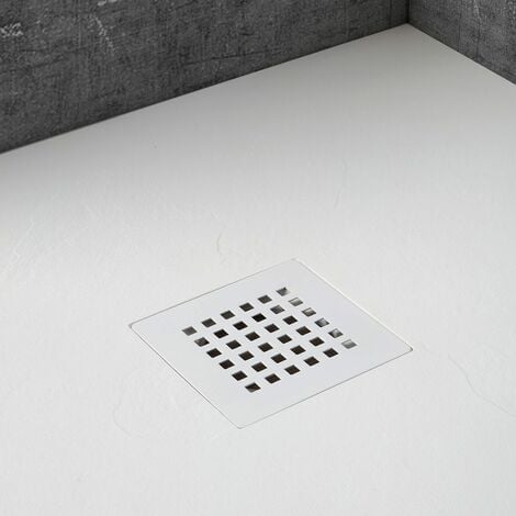 Steinoptik- Duschwanne 100X80cm, Weiss Matt   Muse