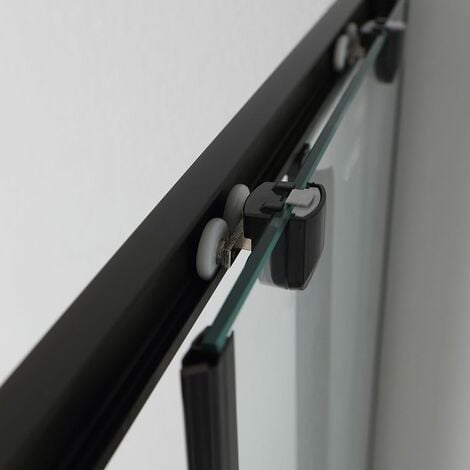 Duschkabine 80X100 Cm, Höhe 190 Cm, Mit Schwarzem, Mattem Profil Und Transparentem Kristallglas  City