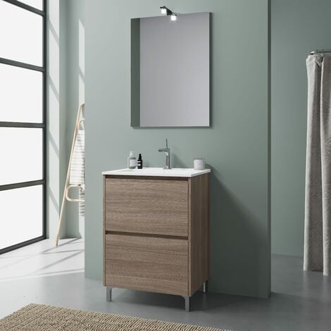 Bodenstehender Badezimmerschrank Mit 60-Cm-Waschbecken  Laguna