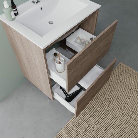 Bodenstehender Badezimmerschrank Mit 60-Cm-Waschbecken  Laguna