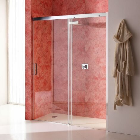 Duschtür Für Nische 130 Cm Mit Festem Element Rechts Aus Transparentem Kristallglas