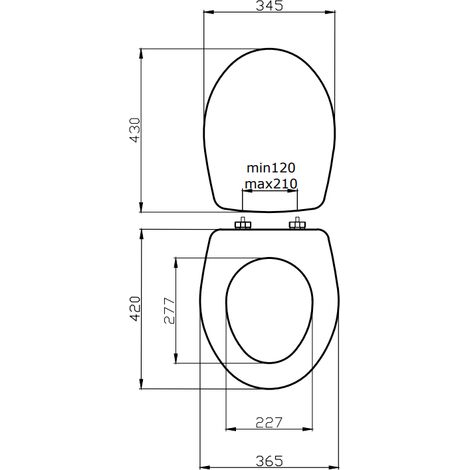 Toilettensitz INCEA ISIDE – Hitzebeständig, Wasserdicht, Mit Edelstahl-Scharnieren, Softclose Optional